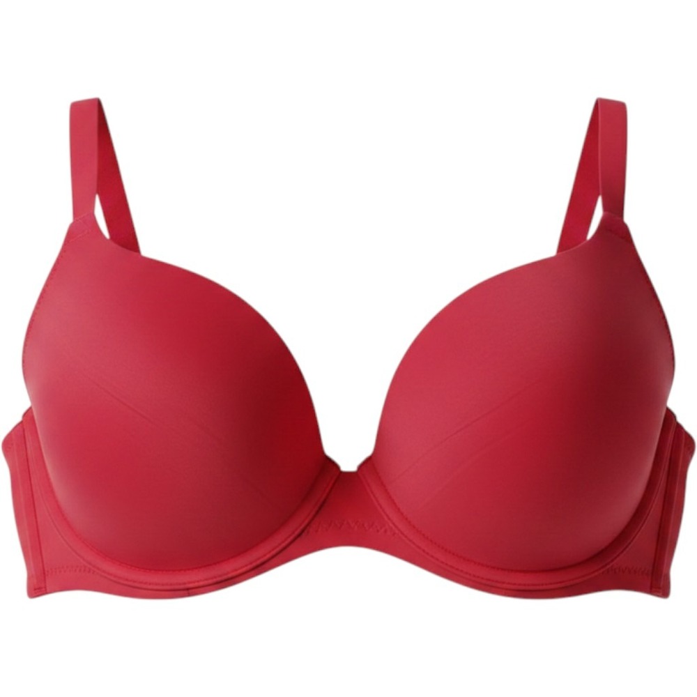 Victorias Secret PINK Wear Everywhere Push Up Bra Red 32DD T-Shirt Bra O2